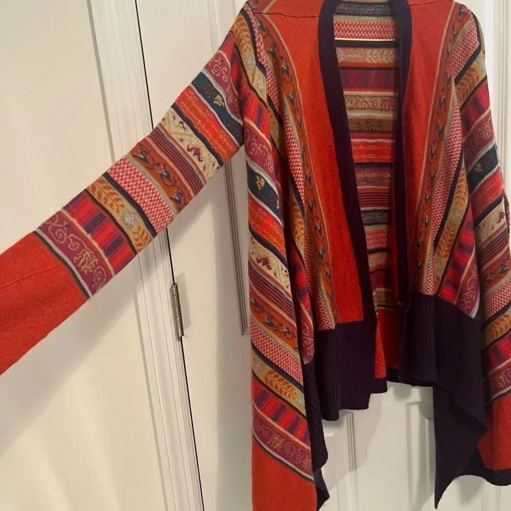 Freeway Multicolor Striped Poncho - Picture 4 of 7